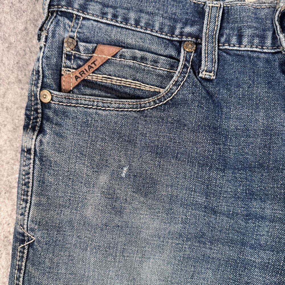 Ariat M7 Slim Fit Straight Leg Jeans Mens 32x32 Measured 30x30 Blue Western - Picture 4 of 12
